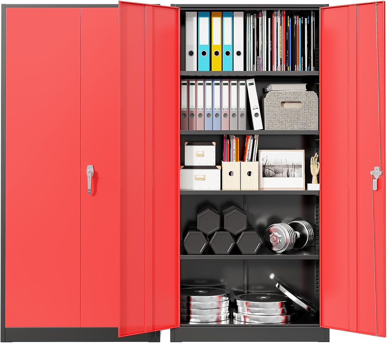 Workshop Tools Shelf - خزانة تخزين معدنية متينة للمرآب، خزانة