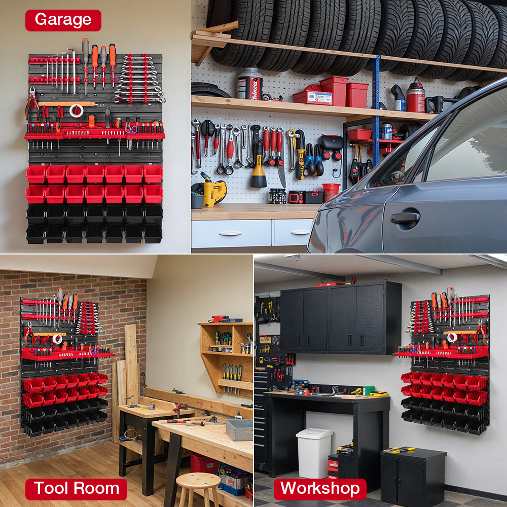 Workshop Tools Shelf - رف تخزين أدوات للحائط مع 28
