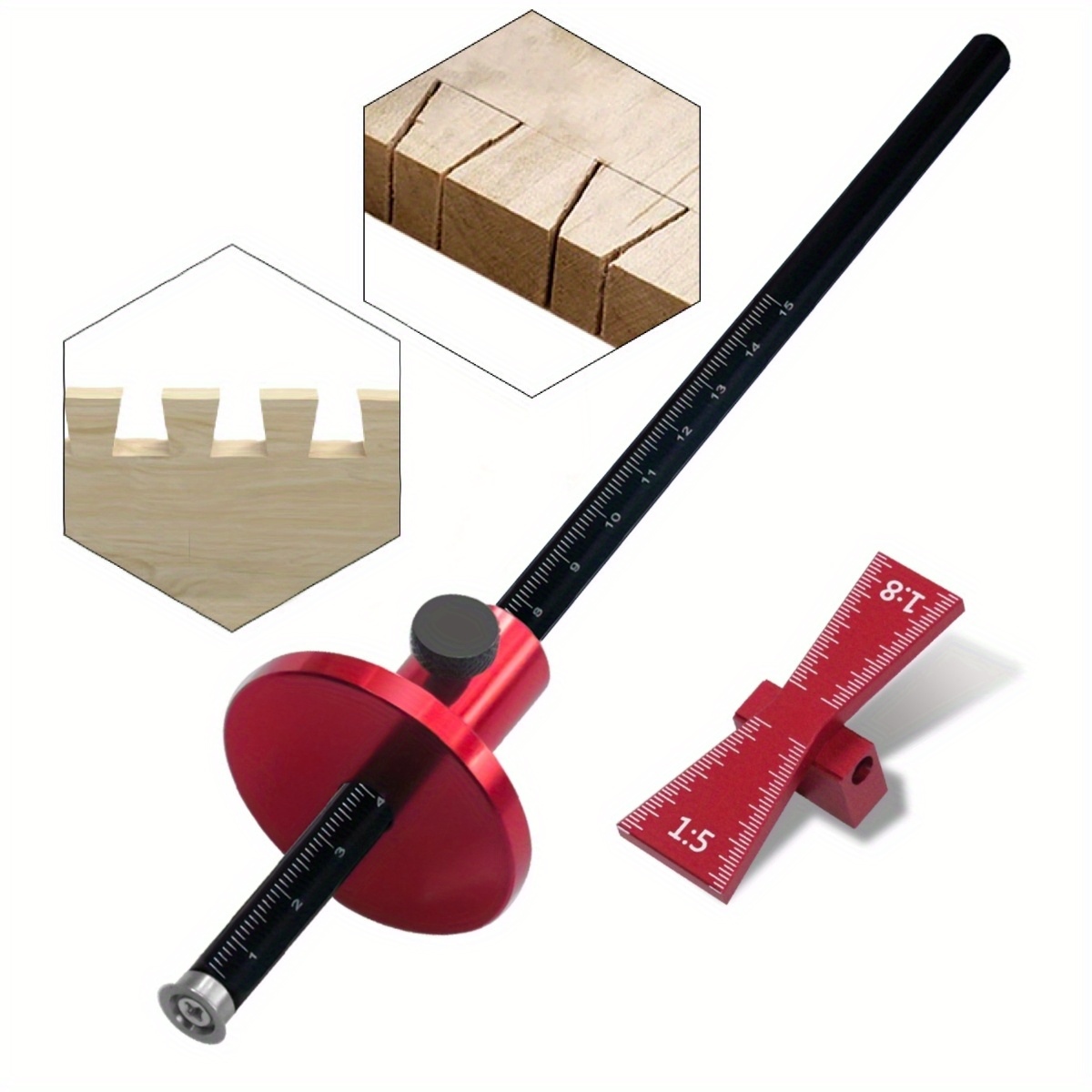 Dovetail Marking Guide - قاطع عجلة المحمل للخشب الناعم، مسطرة