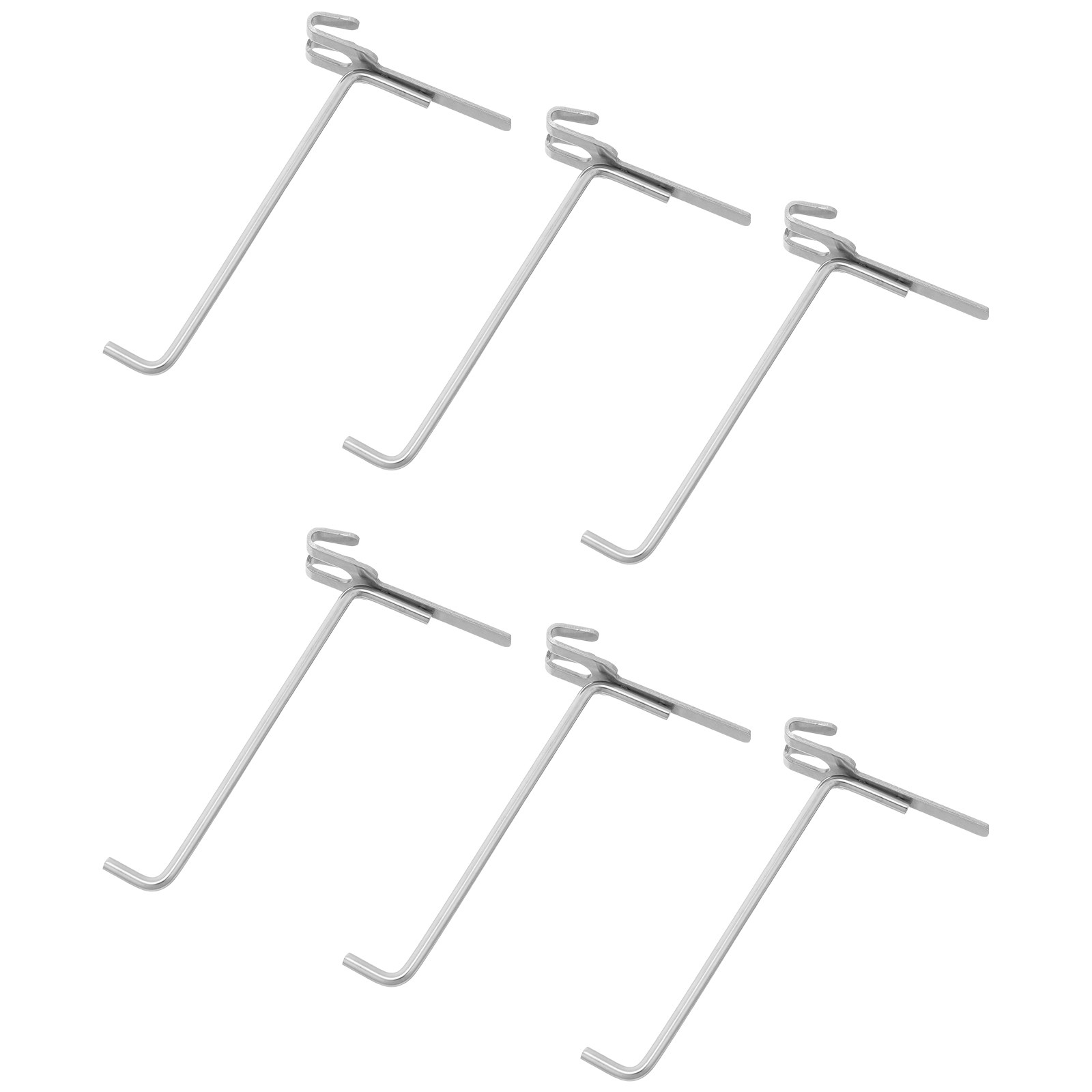 Workshop Tools Shelf - 6 قطع من خطافات الألواح المعدنية