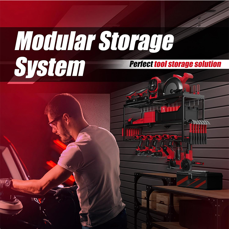 Workshop Tools Shelf - رف تخزين أدوات متعدد الوظائف للحائط،