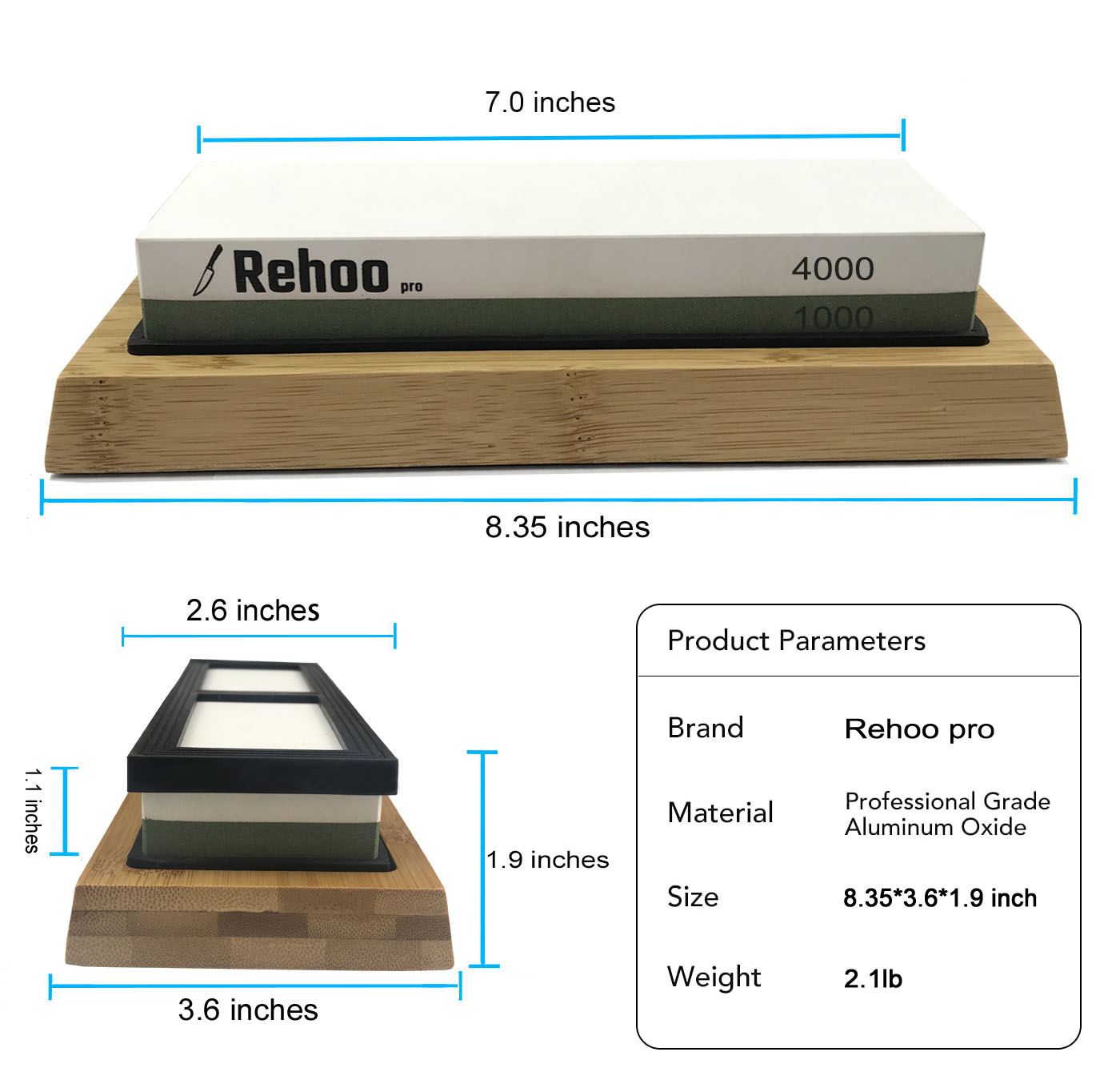 ريهو على الوجهين شحذ الحجر مجم - مراجعة Sharpening Stone Whetstone وسعره