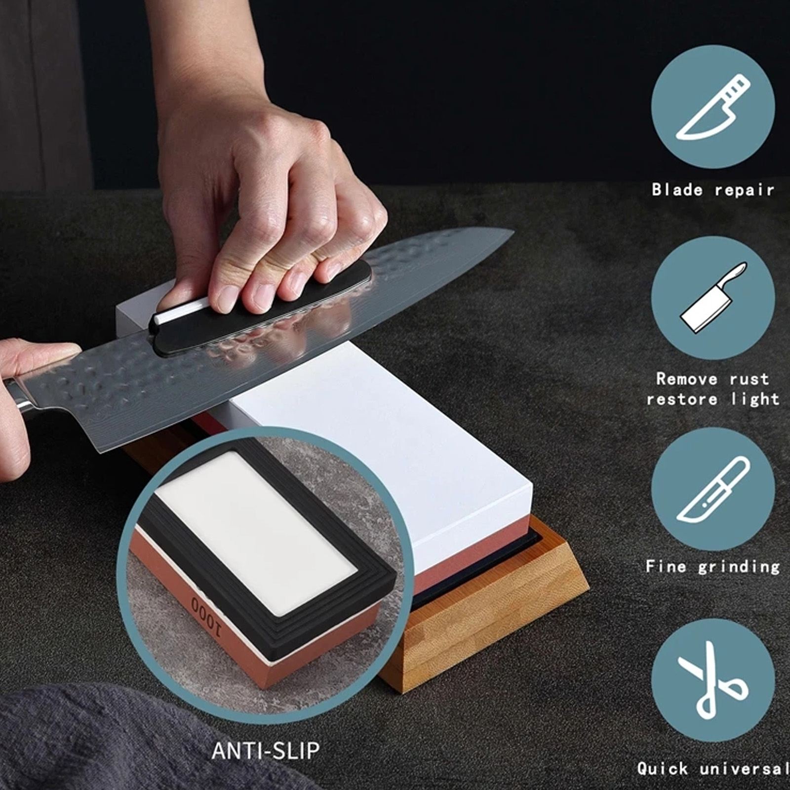 المشحذ شحذ الحجارة المهنية سكي - مراجعة Sharpening Stone Whetstone وسعره