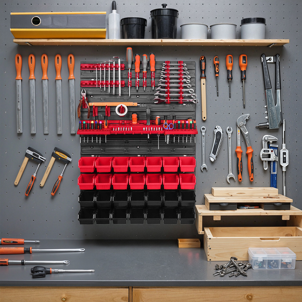 رف تخزين أدوات للحائط مع 28 صن - مراجعة Workshop Tools Shelf وسعره
